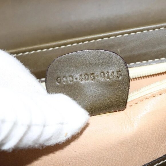 GUCCI Bamboo Hand Bag Leather Khaki Gold Auth ep11339 - Picture 13 of 16